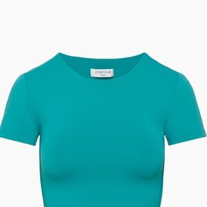 NWOT Babaton Contour Crew Cropped T-Shirt - Teal